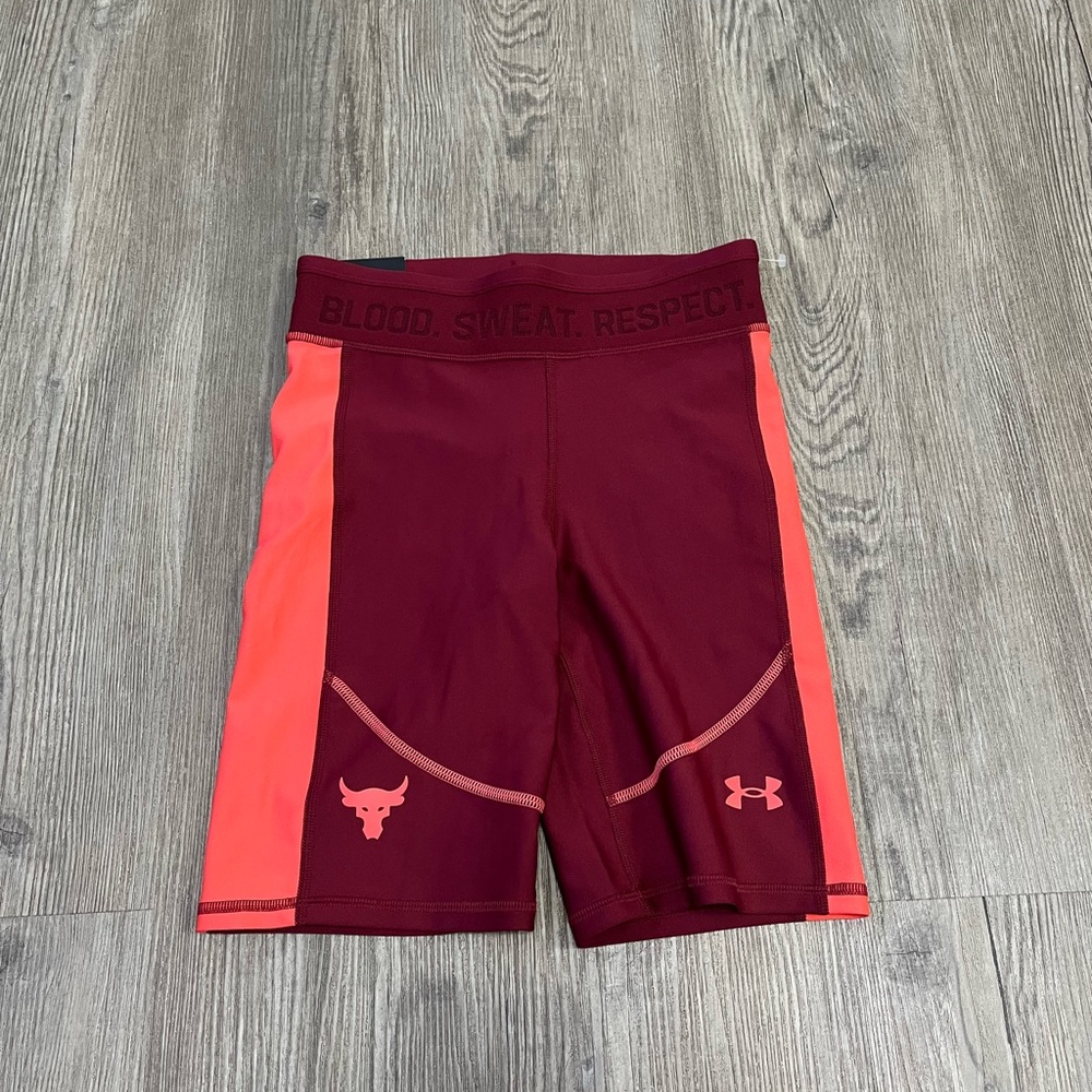 NWT Adidas Women’s High Rise Compression Bike Shorts Small Project Rock